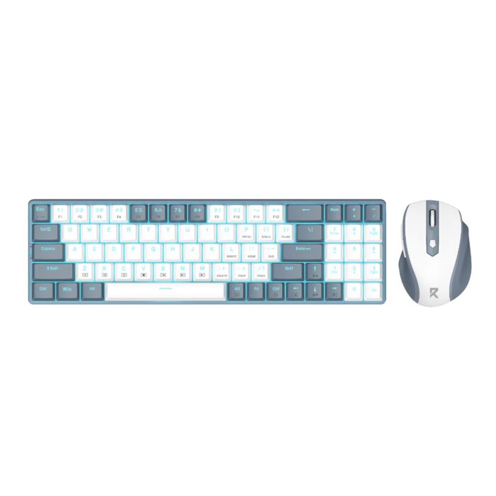 Redragon BS8772 Wireless Keyboard and Mouse Combo - Grey/White - Image 2