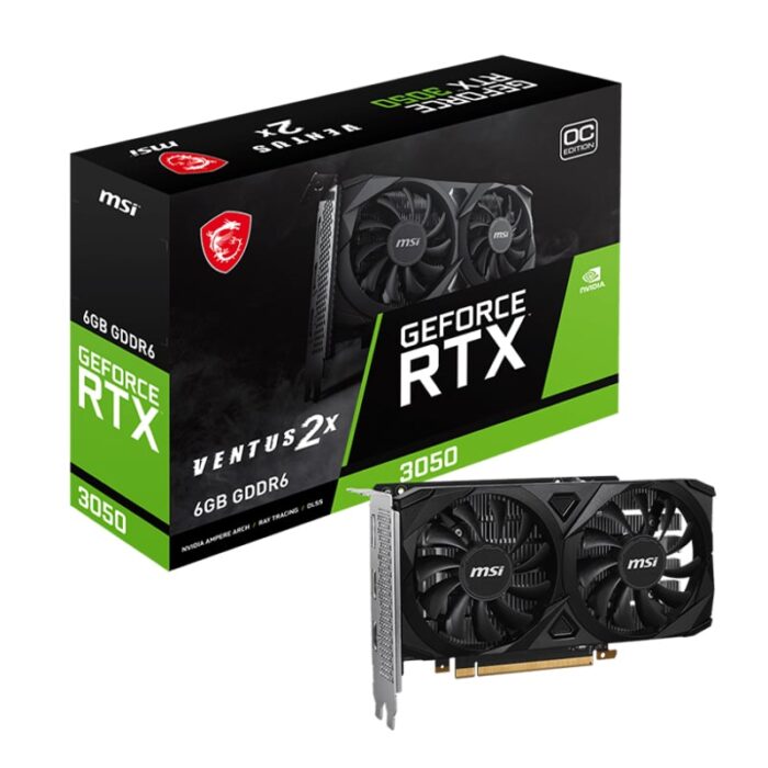 MSI Nvidia GeForce RTX 3050 Ventus 2X 6G OC GDDR6 96-BIT Graphics Card - Image 2