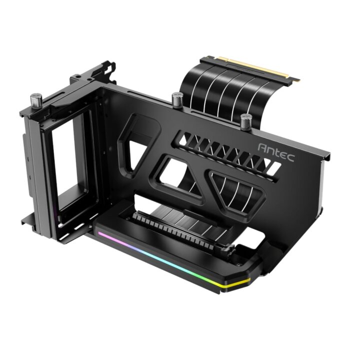 Antec SHIFT ARGB Vertical GPU Bracket with PCIe 4.0 Riser Cable - Black - Image 2