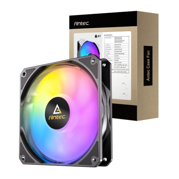 Antec P12 PWM 120mm ARGB Reverse Case Fan - Black - Image 2