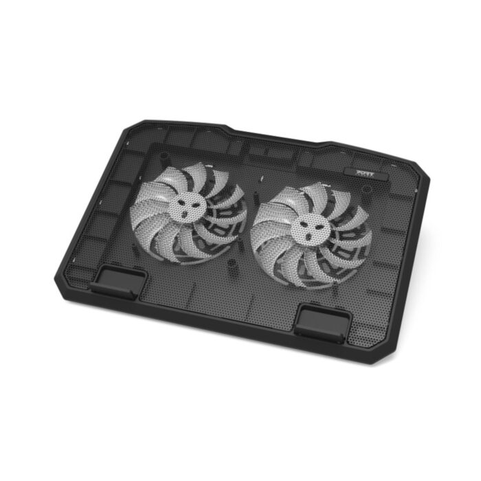 Port Ergonomic Notebook Cooler Pro, with Dual Fans and USB Ports - Image 2