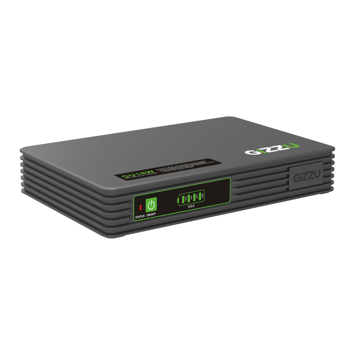 101120256911f3439b36f.jpeg Gizzu SURF Simple 18W 55Wh LiFePO4 MINI DC UPS - Black - Image 1