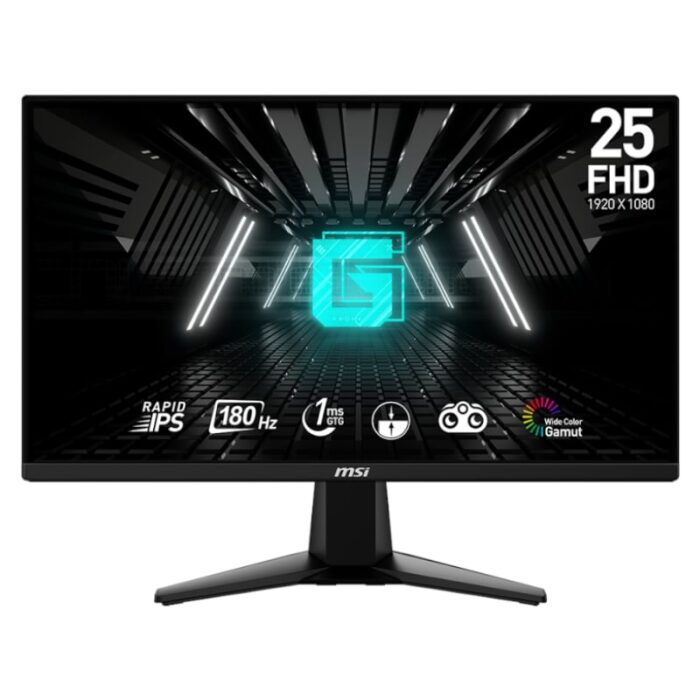 MSI G255F 25" Gaming Monitor 1920x1080 (FHD) Rapid IPS 1ms 180Hz Adaptive Sync HDMI Displayport Black - Image 2