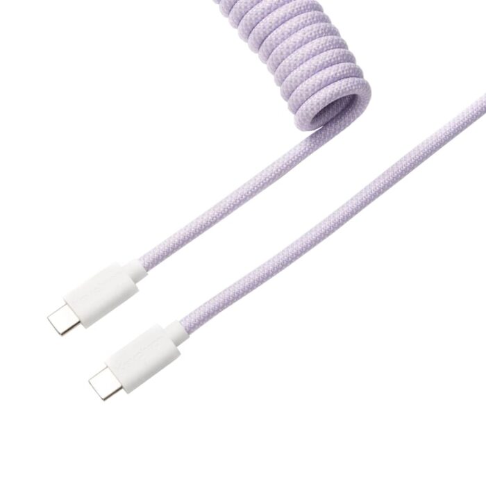 Keychron Coiled Aviator Cable - Light Purple/Straight - Image 2