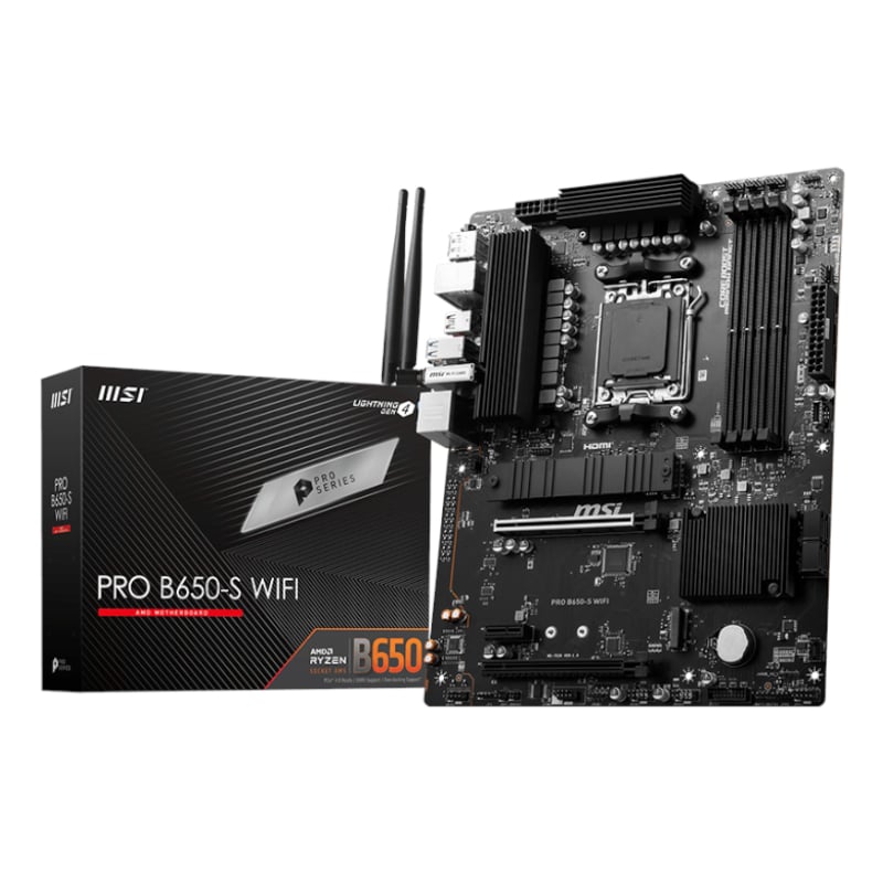 101120256911f51bb78aa.jpeg MSI PRO B650-S Wi-Fi AMD AM5 ATX Gaming Motherboard - Image 1