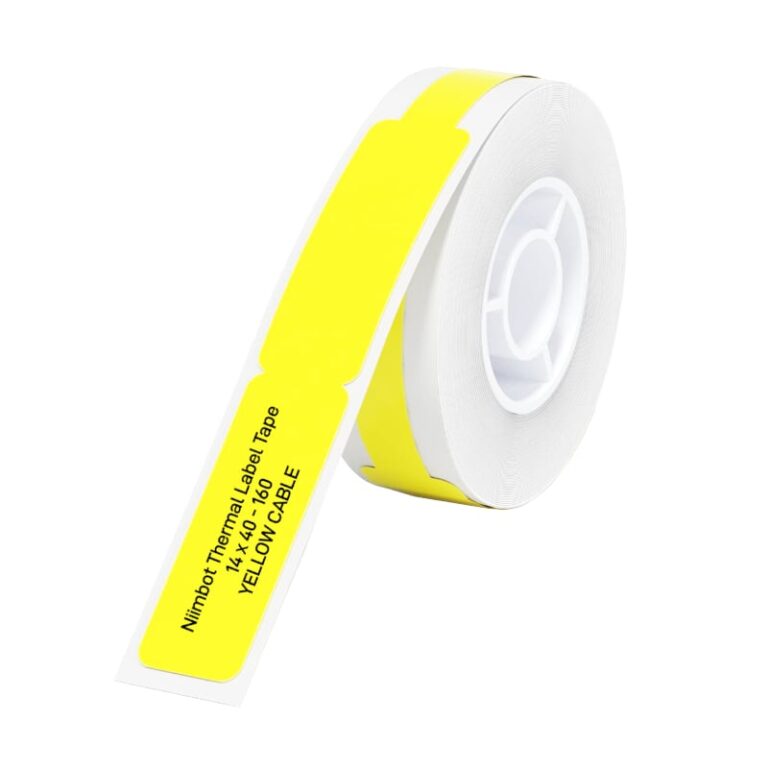 NIIMBOT D11/D110/D101/H1S Thermal Label 12.5x74mm - 65 Labels Per Roll - Yellow for Cable - Image 2