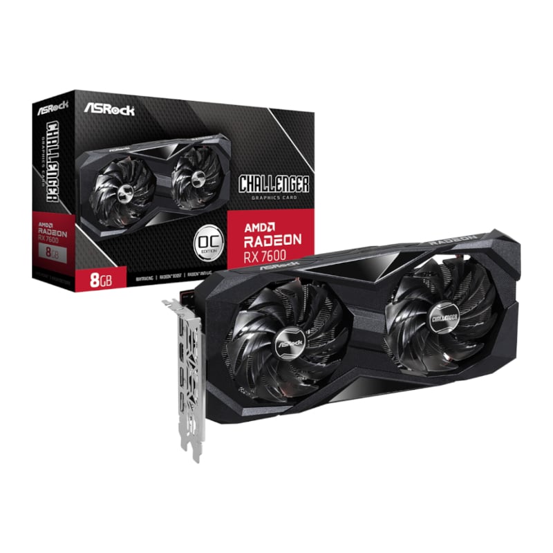 101120256911f65e5c230.jpeg ASRock Radeon RX7600 Challenger 8G OC GDDR6 128-BIT Graphics Card - Image 1